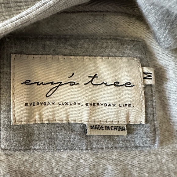 Evy’s Tree Gray Hooded Women's open front sweatshirt‎ size M - Picture 4 of 8